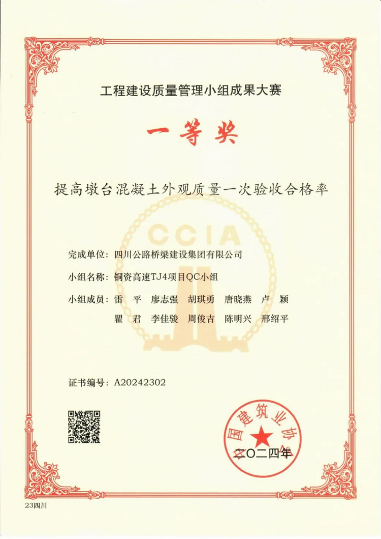 喜報(bào) | 公司獲得4項(xiàng)國(guó)家級(jí)QC成果